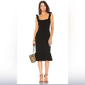 Cinq a Sept Black Midi Dress size 2